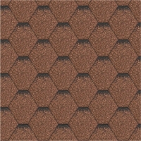 Гнучка Бітумна черепиця SHINGLES Hexagonal Сота коричнева