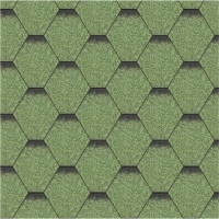 Гнучка Бітумна черепиця SHINGLES Hexagonal Сота зелена
