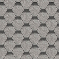 Гнучка Бітумна черепиця SHINGLES Hexagonal Сота сіра