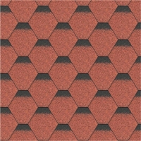 Гнучка Бітумна черепиця SHINGLES Hexagonal Сота червона