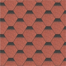 Гнучка Бітумна черепиця SHINGLES Hexagonal Сота червона